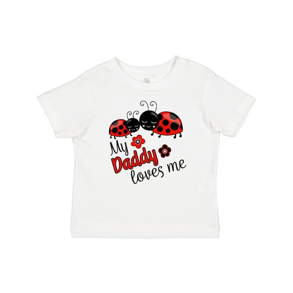 Inktastic My Daddy Loves Me with Cute Ladybugs Boys or Girls Baby T-Shirt