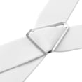 thumbnail image 3 of Buyless Fashion 2 Pack Suspenders for Men - 48" Elastic Adjustable Straps 1 1/4" - X Back with Metal Hooks - 5135-2-White, 3 of 7