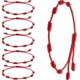 thumbnail image 1 of 6 Piezas Pulseras de Hilo de Verano Pulsera Roja Pulsera de Cordón Rojo Cabalá Ajustable Rojo, 1 of 5