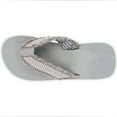 thumbnail image 3 of LAVRA Women's Platform Wedge Sandals Summer Beach Studded T Strap Flip Flops, 3 of 4