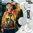 thumbnail image 6 of Uourmeti Art Tribal Black Cat Kids Pullover Sweatshirt with Zipper Half Zip Quarter Zip Up Long Sleeve Lightweight Comfy Casual Fall Winter Sportswear Size 7-8, 6 of 7