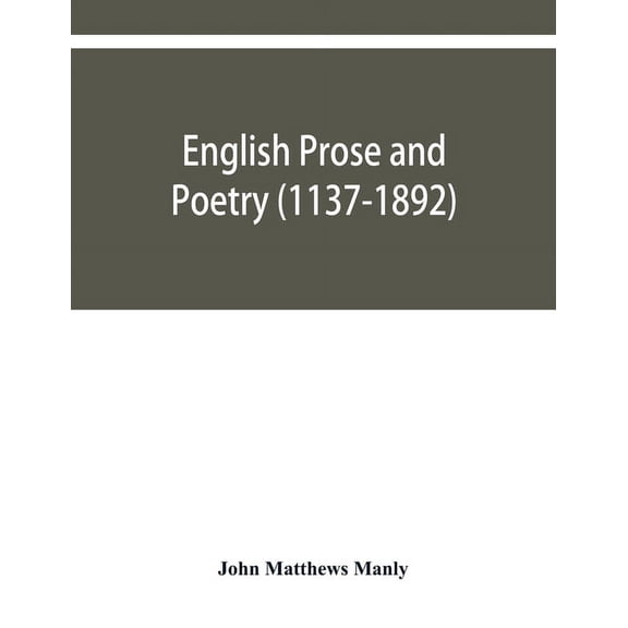 English prose and poetry (1137-1892), (Paperback)