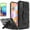 Black, variant on Galaxy A52 5G Case, Dual Layers [Combo Holster] And Built-In Kickstand Bundled with [Temerped Glass Screen Protector] Hybird Shockproof (Black)