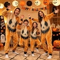 thumbnail image 2 of Family Matching Halloween Pajamas Hooded PJs Loungewear | Soft Flannel fabric,vivid full-body skeleton bone print,Ideal for trick-or-treating, Halloween parties/family photos, 2 of 8