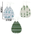 thumbnail image 2 of Christmas Faux Leather Earrings，Christmas Dangle Earrings, 2 of 5