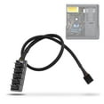 thumbnail image 4 of Cable trenzado CPU Ventilador de refrigeración PC Adaptador de concentrador de 4 pines Divisor de concentrador de ventilador para computadora ANGGREK Otros, 4 of 8