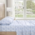 thumbnail image 6 of Stone Cottage - Sheet Set, Crisp & Breathable Percale Cotton Bedding with Matching Pillowcases, 200-Thread Count, Deep Pocket, Vintage Inspired Home Essentials (Fairfield Blue, Queen), 6 of 9
