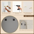 thumbnail image 6 of Antok 18"x18" Round Wall Mirror, Metal Framed Bathroom Vanity Mirror, Gold, 6 of 9
