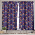 thumbnail image 2 of Ambesonne Mandala Valance & Curtain, Vibrant Floral Ornate, 55"x30", Orange Pale Blue Purple, 2 of 6