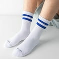 thumbnail image 3 of Lumtrix Striped Athletic Crew Socks,Wicking Running Socks For Men&Women,Breathable Casual Gym Socks A A, 3 of 3
