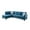 Blue, variant on Ponliving 97" 2 Pieces L-Shaped Sectional Sofa With Pillows For Living Room Brown Microfiber Left Hand Facing