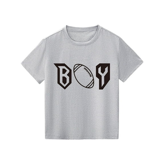 Boy Short Sleeve Tee Shirt Summer Cotton Casual Crewneck Graphic Tops T-Shirts