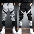 thumbnail image 4 of Pantalones deportivos masculinos, pantalones harén delgados y ajustados, pantalones lisos de verano, mallas, pantalones deportivos para hombre, ajustados, anchos y holgados, oferta de bienvenida, suda, 4 of 5