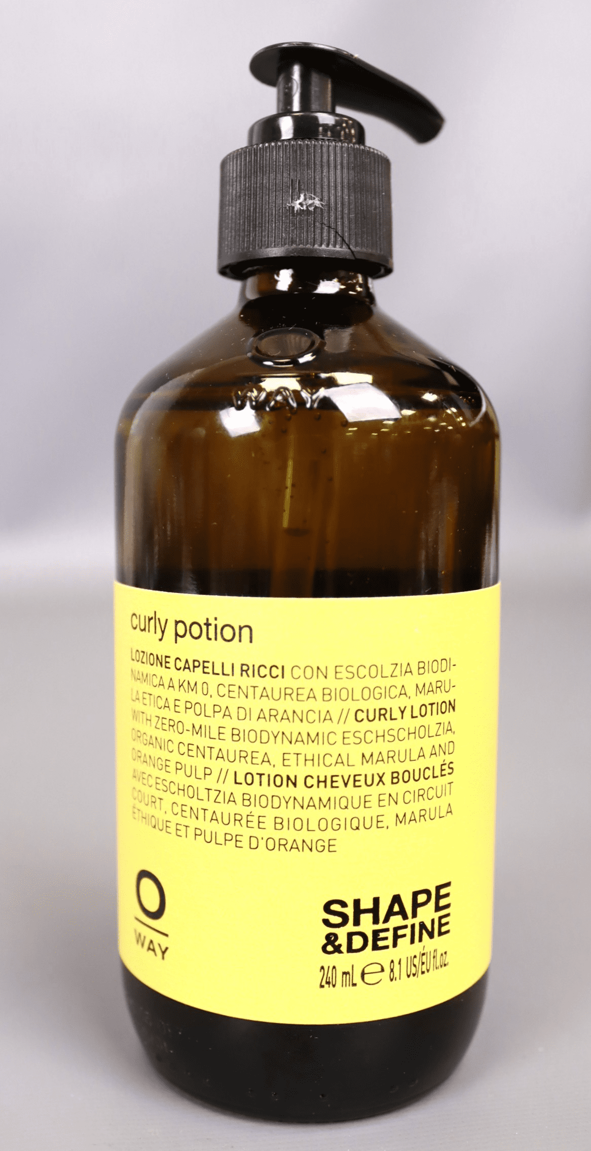 OWAY Curly Potion 8.5oz/240ml - Safe Frizz Activator for Healthy