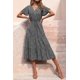 thumbnail image 3 of Vestido PRETTYGARDEN Verano 2025 Cuello en V Floral - M, 3 of 9