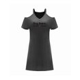 thumbnail image 1 of Vestido de mujer con hombros descubiertos, minivestido suave y moderno para vacaciones en la calle y la oficina XL, 1 of 7