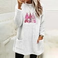 thumbnail image 1 of Puntoco Suéter Mujer Cuello Redondo e Invierno Suelto Estampado Bolsillo Cálido Manga Larga Blusa Tops Navidad Liquidación Puntoco Puntoco-1016, 1 of 4