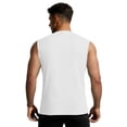 thumbnail image 5 of Men's Ribbed Tank Top Undershirts Moisture Wicking Breathable, Fitted Ruglar Fit T Shirts for Men Size 4XL White, 5 of 7