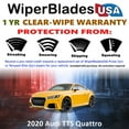 thumbnail image 2 of 2020 Audi TTS Quattro Beam Wiper Blades Wipers w/1yr Warranty (Set of 2) (WiperBladesUSA), 2 of 5