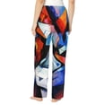 thumbnail image 3 of Picia Abstract Cubist Printer Womens Soft Woven Cotton Elastic Waistband Sleep Pajama Pant Lounge Sleep Pant With Pockets And Drawstring-XX-Large, 3 of 9