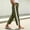 Army Green, variant on Nhthy Ladies Side Lace Inset Straight Pants, Exquisite Spliced Lace Craft, Soft Linen Blend Fabric, Elastic Waist, Elegant Daily Casual Trousers Black XXL