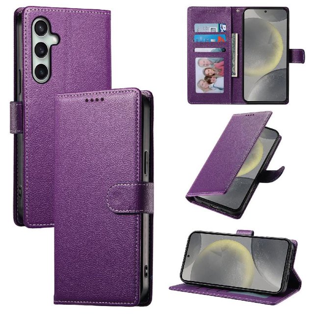 Case for FOXDOCK Samsung Galaxy S24 FE Wallet Case – Premium Leather, 3 Card Slots, Shockproof Protection