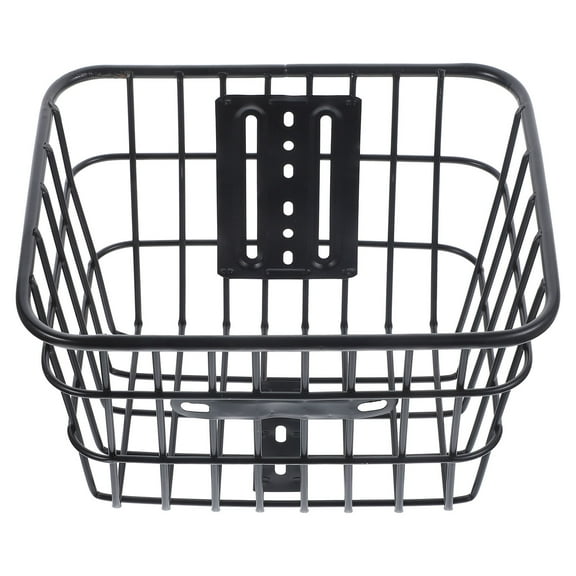 Pawsdot Black Foldable Iron Basket for Front Bike Storage Easy to Attach Handlebar