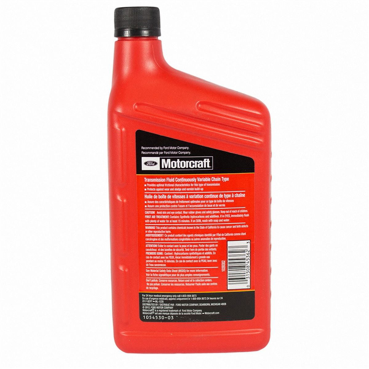 Motorcraft CVT TRANS Automatic Transmission Fluid- XT7QCFT, 22 lbs