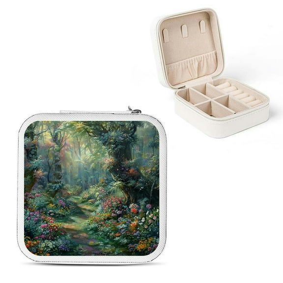 FCXZI Fantasy Art Jewelry Box for Necklaces, Rings, Earrings - Compact White