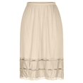thumbnail image 5 of Half Slips for Women Elastic Waist Lace Hem Knee Length Underskirt Dress Extender, 5 of 6