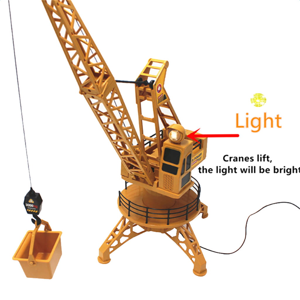 DIY Electric Tower Crane Remote Control Engineering Vehicle Toy Set Kid Gifts US 