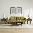 thumbnail image 3 of Mopio 3-Pcs Ensley Mid-Century Modern Coffee Table Set,1 Coffee Table and 2 Side Tables, Brown, 3 of 5