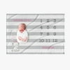 Striped Pink Name Personalized Baby Months Blanket