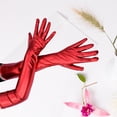 thumbnail image 4 of Guantes de sintética que se estiran con mangas de rojo Zulema Guantes largos, 4 of 8
