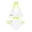 Neon Yellow, variant on Bless America Strappy Bikini Set (AOP)