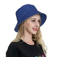 thumbnail image 5 of Kll Blue Lantern Shapes Bucket Hat for Women Men Packable Travel Beach Sun Hat Outdoor Rave Accessories Reflective Fisherman Cap, 5 of 6