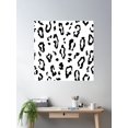 thumbnail image 2 of Leopard Print Abstract With Black And White Poster Wall Art, Modern Wall Decor For Living Room Bedroom, 17x17 UNFRAMED, 2 of 3