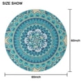 thumbnail image 6 of Round Waterproof Tablecloth 60×60 Inch, Boho Style Reusable Indoor/Outdoor Durable Table Cover for Party Kitchen Dinner Room Decor, 6 of 6