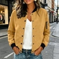 thumbnail image 4 of Diufon Womens Button Front Cropped Jackets Long Sleeve Cargo Tops Casual Outerwear Coat Fall Winter Fashion Barn Jacket, 4 of 6