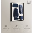thumbnail image 2 of Blue Shapes Canvas Midcentury Abstract by Art Remedy, Black Frame, 24" x 36", 2 of 7