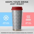 thumbnail image 3 of Leopard Print 18oz Double Drinking Coffee Mug – Vacuum Insulated Stainless Steel Travel Cup with Leakproof Lid, 316 Steel Thermos Tumbler for Hot & Cold Beverages, 3 of 6