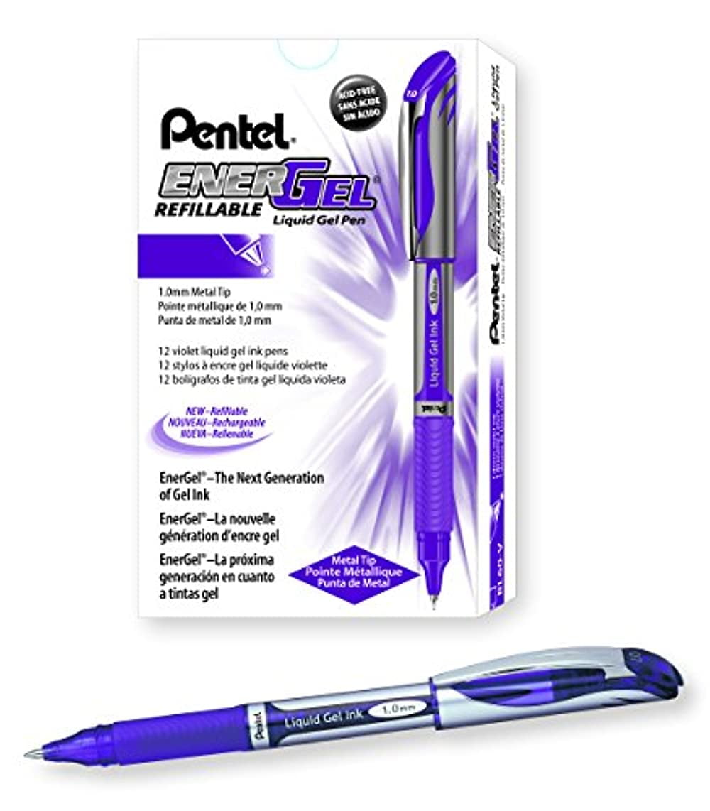 Pentel EnerGel Pearl Deluxe RTX – 0,7mm Gelroller, Pink, 12er Pack, Nachfüllbar & Superweich