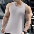 thumbnail image 2 of KeShDi Men's Gym Tank Tops Plus Size Men's Summer Loose Sports Casual Fitness Training T-Shirt Base Layer Top Gray 3X, 2 of 7