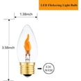 thumbnail image 2 of LED Flickering Light Bulbs E26 Flame Effect Bulb Standard Base, Fire Light Bulbs for Halloween Christmas Decoration, 2 Pack, 2 of 5