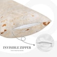 thumbnail image 3 of Sikiie pita baked bread Print Plush Pillow Cover, Wrinkle-proof and Stain-resistant Pillow Protector without Pillow Core, Home Decoration-14"x20", 3 of 6