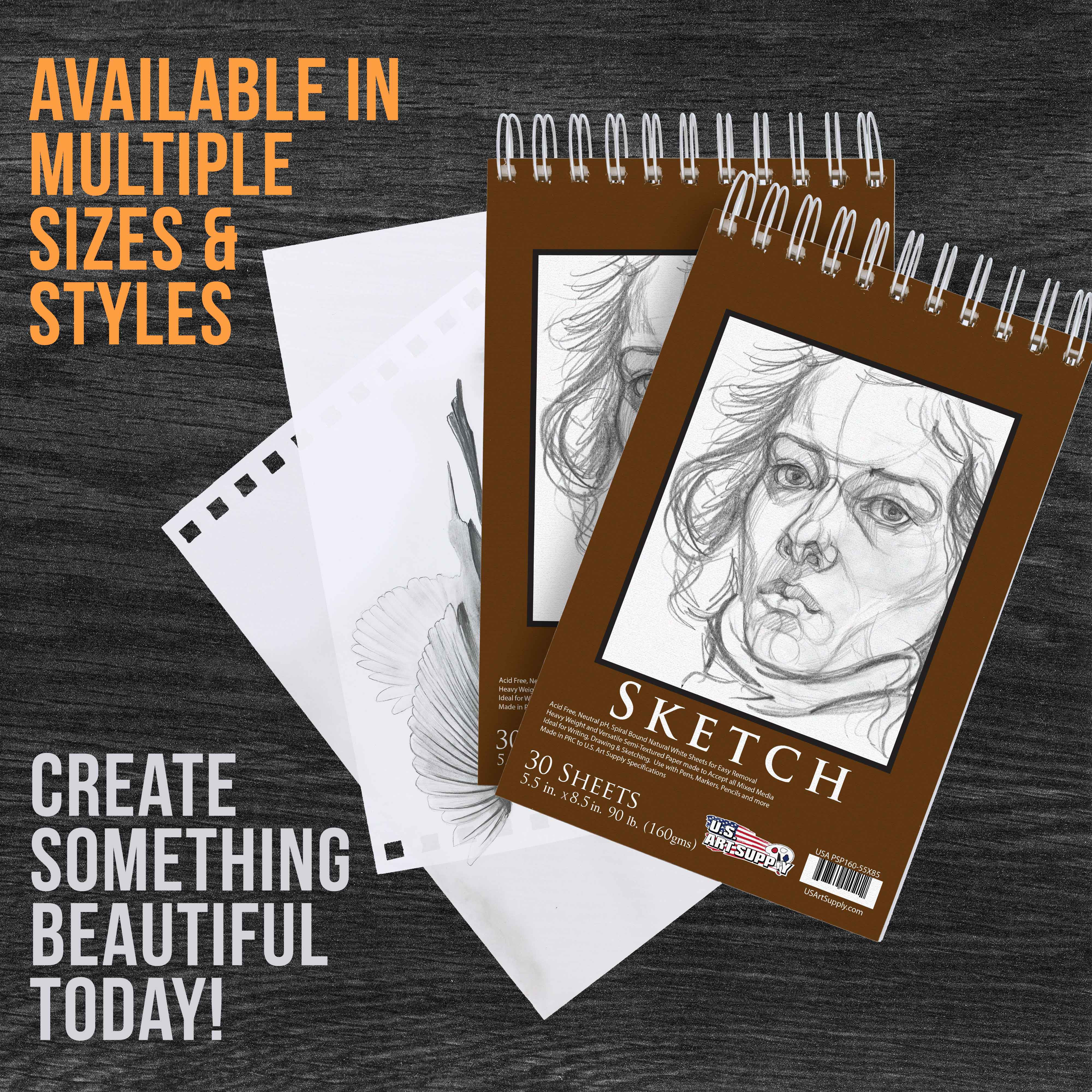 Artist's Sketchbook Hardcover – 200GSM Very Thick Paper – Large, Spiral  Sketch Book for Drawing and Mixed Media – Sketch Pad, Art Book - 8.25 x  11.4