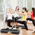 thumbnail image 4 of JungleA 43'' Exercise Step Platform, Large Non Slip Aerobic Stepper for Home Gym Club, Big Multi-Functional Workout Step Up Bench Box, 3 Levels Adjustable Height Cardio Fitness Stepper, Black, 4 of 4