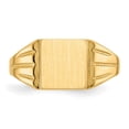 thumbnail image 4 of Auriga Fine Jewelry 14K Yellow Gold 9.0x8.0mm Open Back Signet Ring for Women Size 7.5, 4 of 6