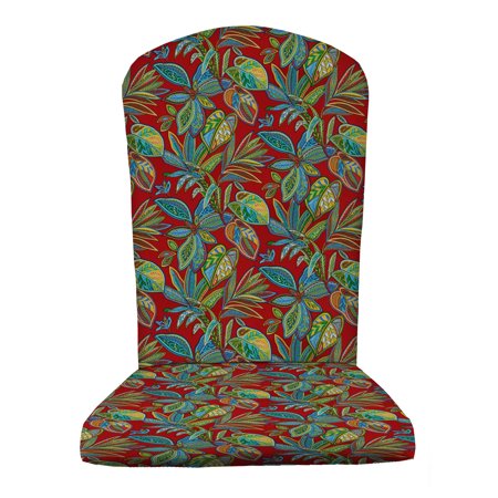 RSH Décor Indoor Outdoor Single Foam Adirondack Chair Seat Cushion, Crestwood Multi Leaves