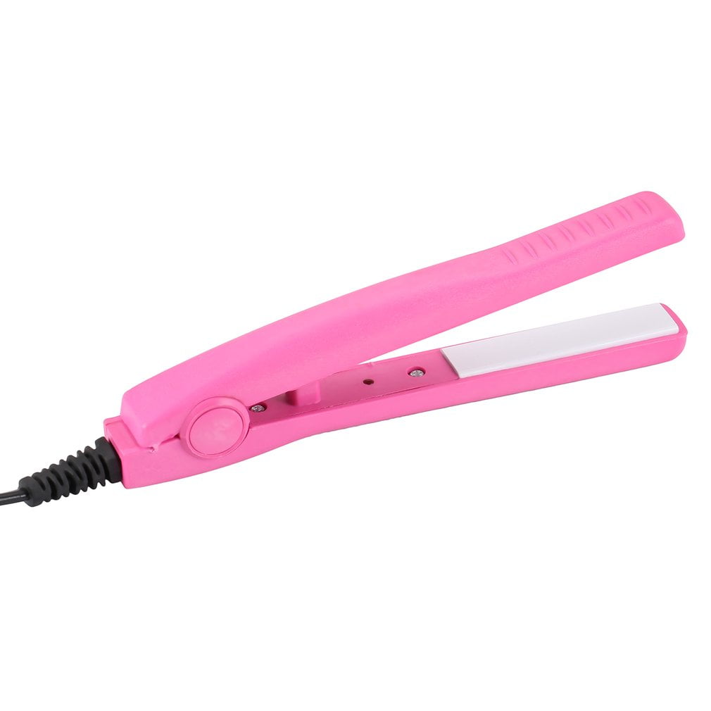 Sm Mini Electric Ceramic Hair Curl Straightener Flat Iron Perm Splint Perm Splint For Touch Ups Shorter Layers Bangs Styling Tool Pink Walmart Canada